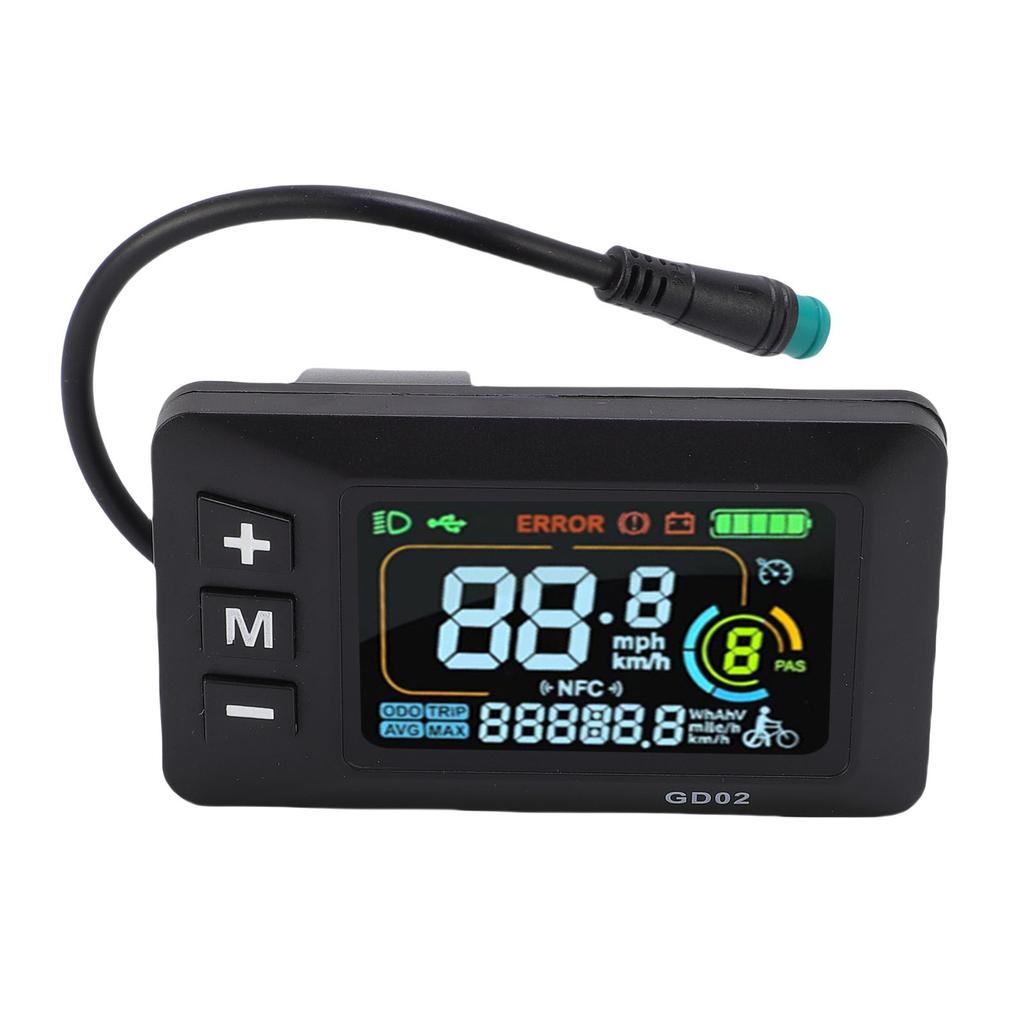 Electric Bike LCD Display High Definition Backlit Color Screen Water Proof Connector Electric Scooter Display Panel