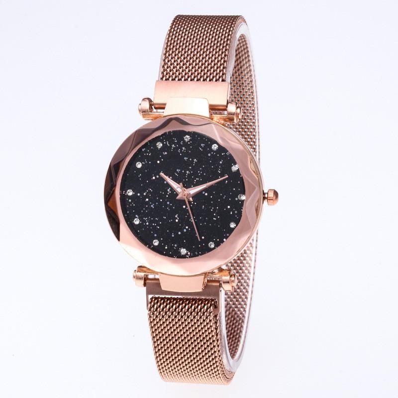 Starry Sky Magnet Watch With Diamond Embellishments For Women And Girls