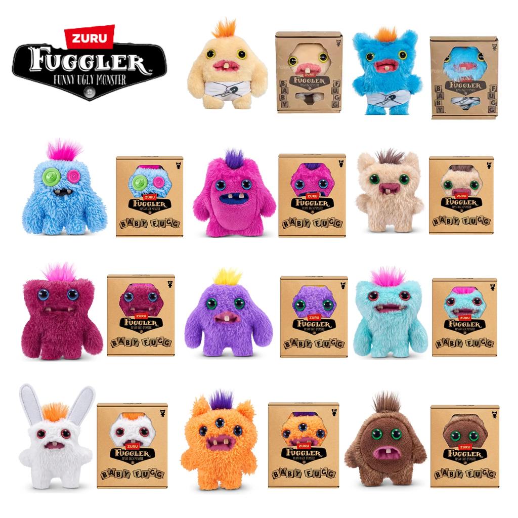 Fuggler Hässliche Zähne Monster Plüschtiere Fuggler Baby Cartoon Weitäugiger Seltsamer Hase Plüsch Kawaii Mehrfarbige Plüschpuppe 8-9CM