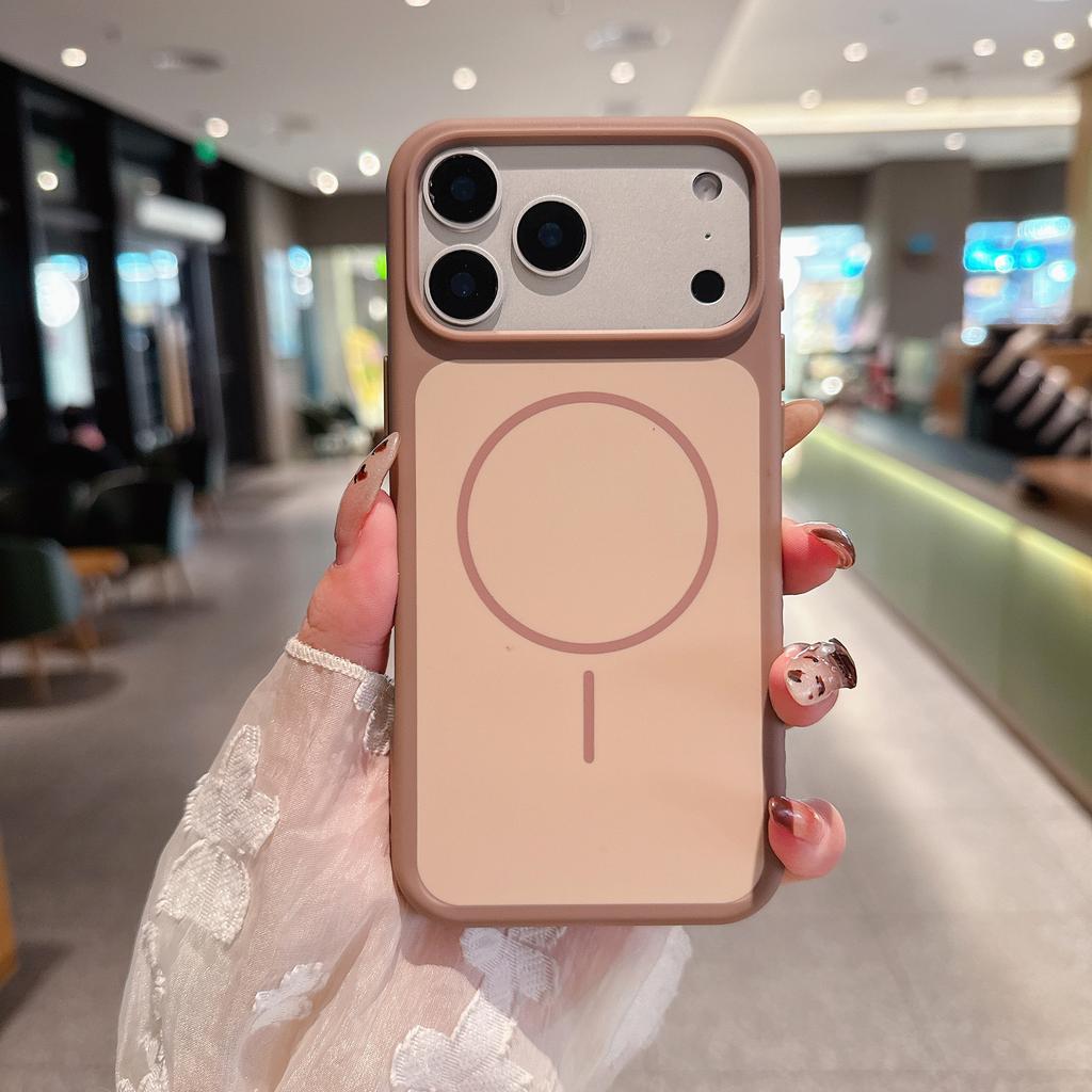 For Apple 17 Pro Max Magnetic Charging Anti-drop Protective Case Frosted Anti-Fingerprint Full Coverage