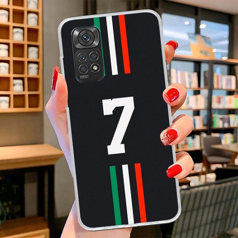 FootBall SuperStar Number C 7 10 Cover Phone Case For Xiaomi Redmi Note 15 14 13 12 11 10 Pro Plus 14S 12S 11S 11T 11E 10S Soft