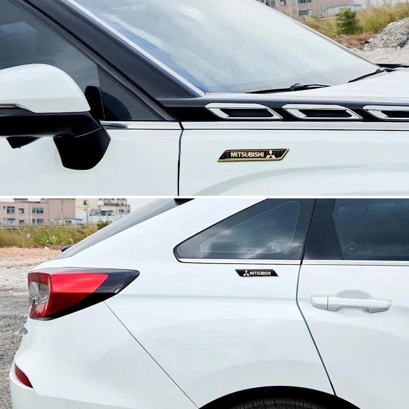 Autocollant Métallique pour Carrosserie de Voiture, Garde-boue, Coffre pour Mitsubishi Lancer ASX L200 Colt Pajero Mirage Outlander Eclipse Emblème Auto Accessoires