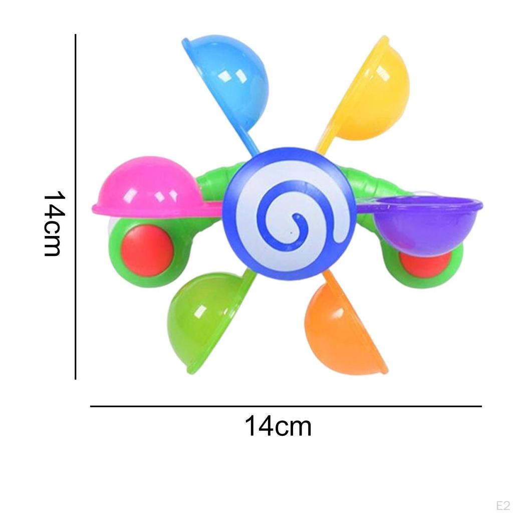 Baby Shower Windmill Toy Whirling Waterfall Rotating Colorful Waterwheel Bath Time for