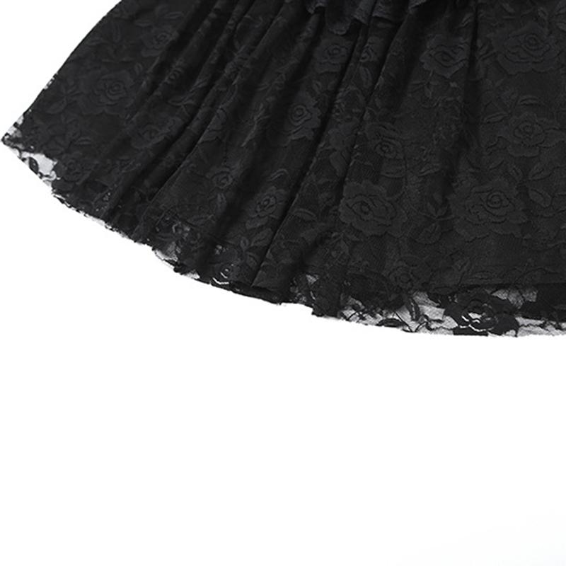 Kvinne Blonder Svart Mystisk Sexy Blonder Hot Søt Elegant Hul Kort Stroppekjole