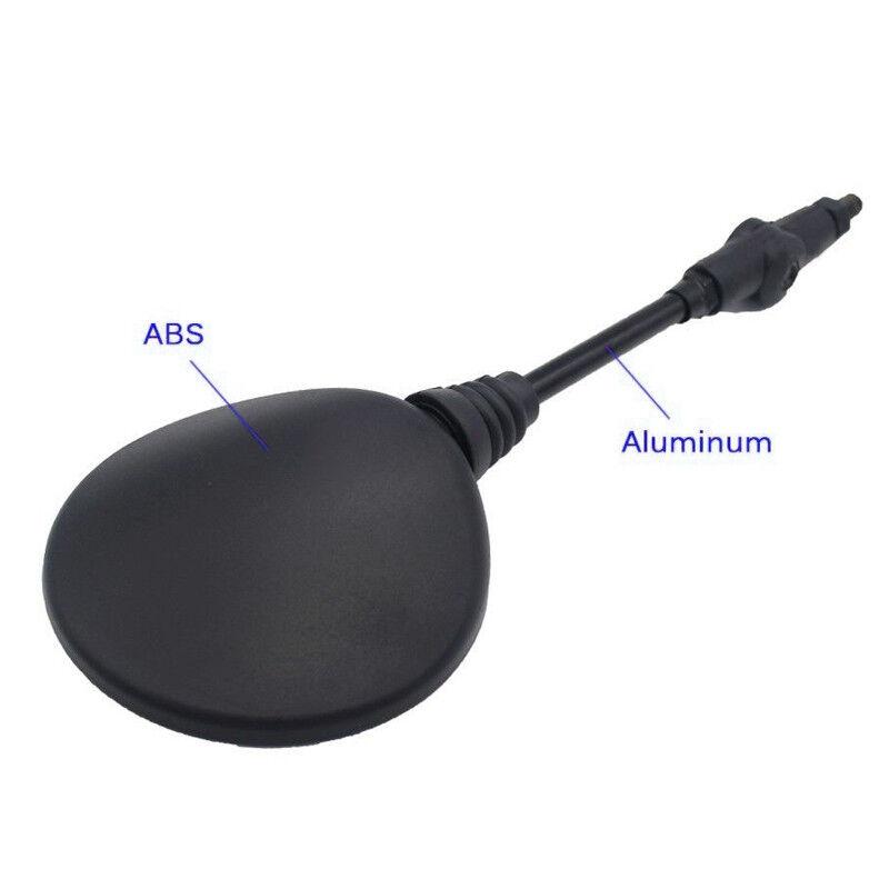 2 st Motorcykel Svart Universal 10 mm Sidospegel Backspegel Anti-fall Vikbar Rund Spegel