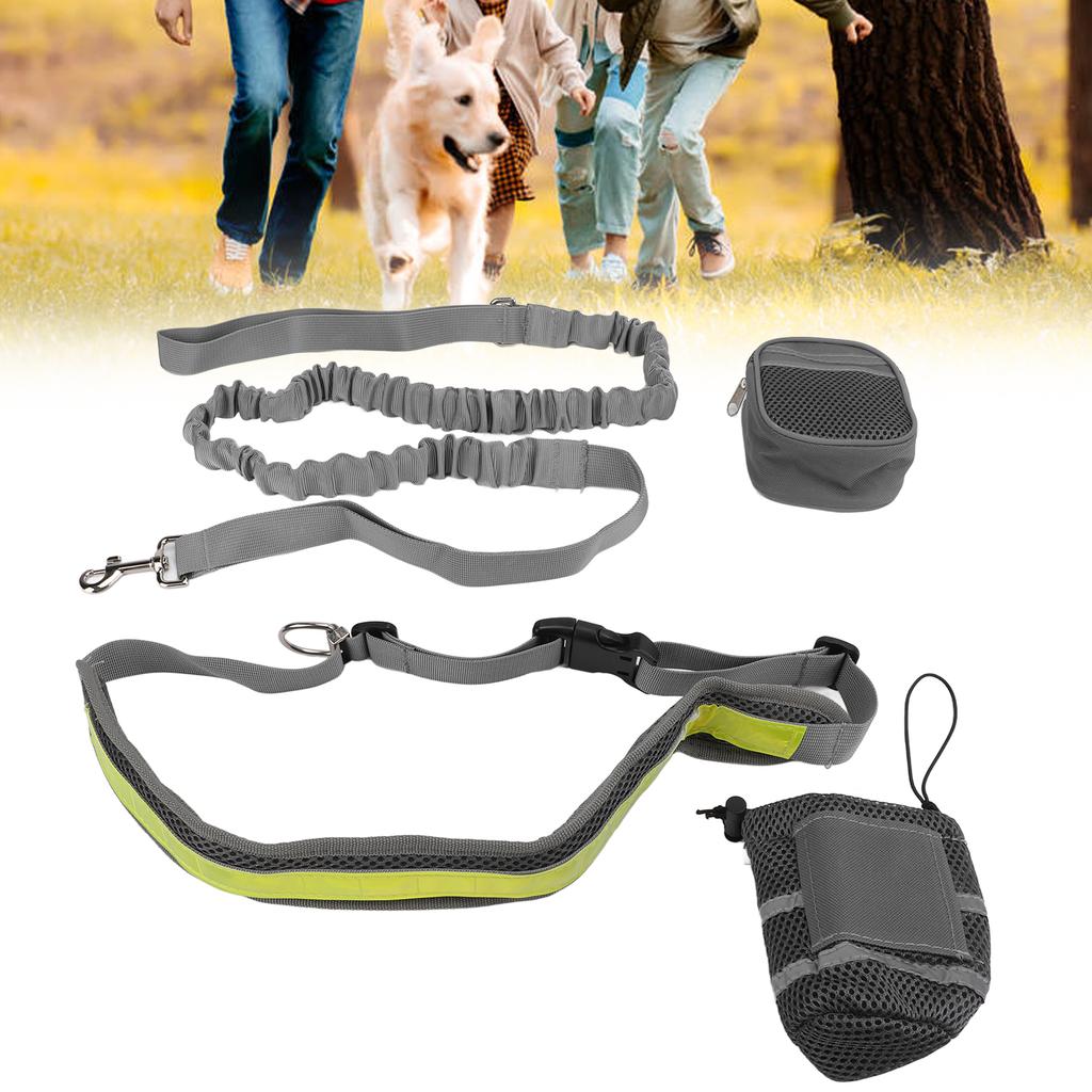 Dog  ing Waist Pack Leash   Reflective Elastic Hands   Dog Leash for Running Walking Hiking
