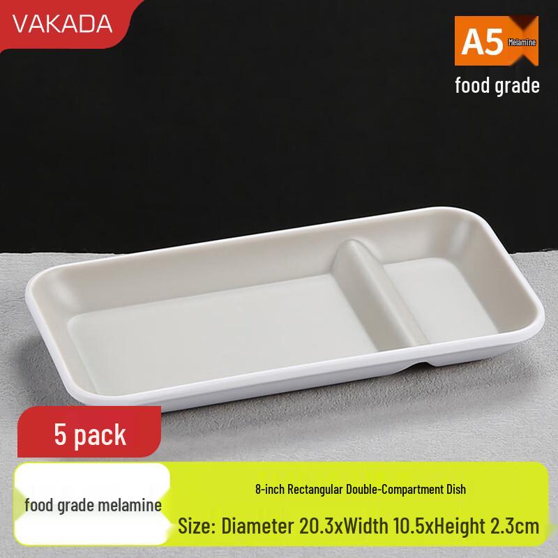 VAKADA Round Melamine Bowls (5-Pack)