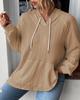 2024 Women's Casual Plus Size Jacquard Hooded Sweatshirt - Autumn/Winter Collection