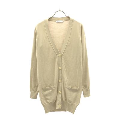 SEE BY CHLOE Wool Long Sleeve V Neck Cardigan Beige Women Used