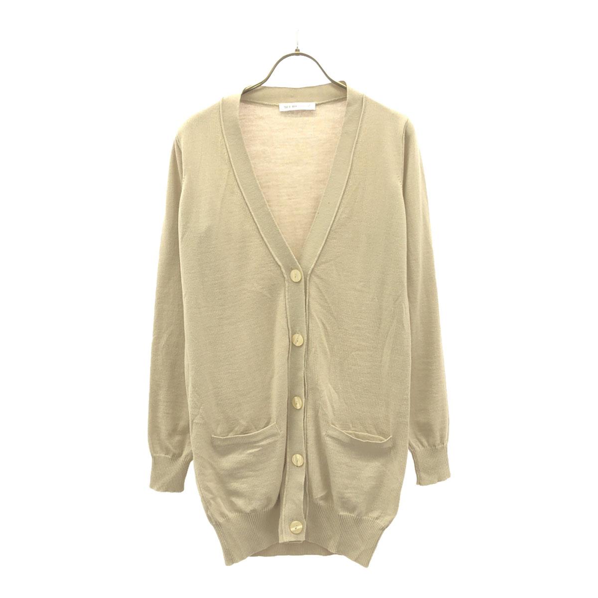 

SEE BY CHLOE шерстяной кардиган с длинным рукавом и V-образным вырезом Бежевый Женский Б/У