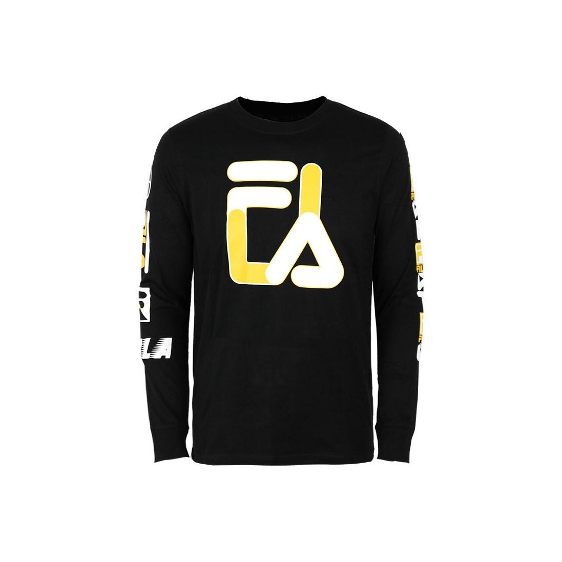 

Fila Повседневная Модная Трендовая Приятная к коже Футболка с круглым вырезом и длинным рукавом Мужские топы LM935188 M