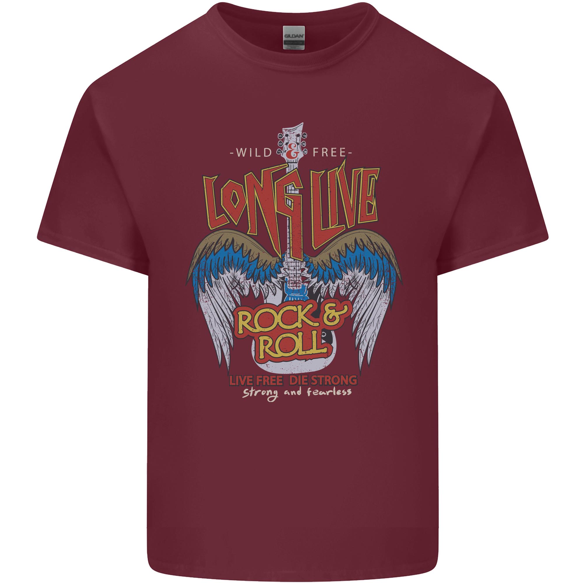 Long Live Rock n Roll Heavy Metal Guitar Unisexs Light Cotton TShirt S