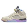 Tenisky DJ Khaled x Air Jordan 5 Retro We The Best - Sail Unisex Biele Vyprané-Žlté Fialové-Hviezdne DV4982-175