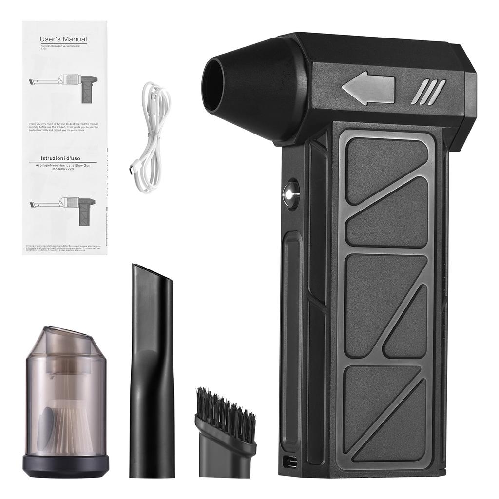 4 In 1 160W Electric Air Duster with Light 130000RPM 4 Speed Adjustable Cordless Portable Jet Dry
