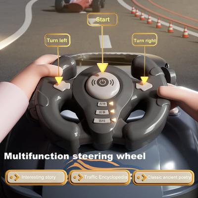 Fahrsimulator-Spielzeug für Kinder, 200 Stufen, einstellbares pädagogisches Lenkrad-Spielzeug, interaktives Rollenspiel für Kleinkinder, so tun, als ob sie Auto fahren