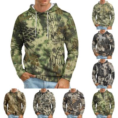 Men's Loose-fitting Casual Camouflage Print Hooded Sweatshirt