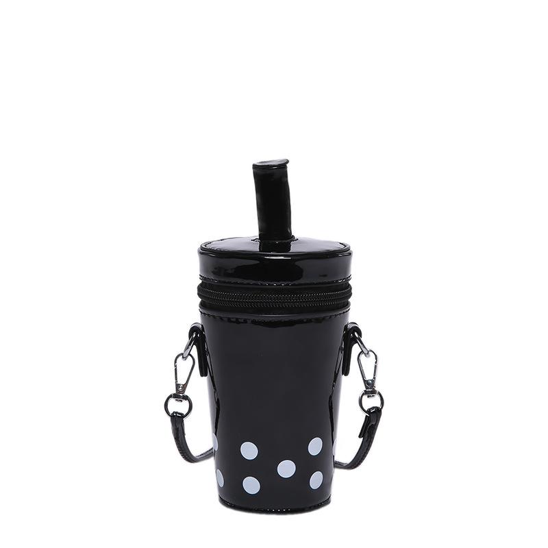 Personalized and creative milk tea cup bag 2025 new Mori soft sister niche fashion versatile single shoulder laser cylinder bag