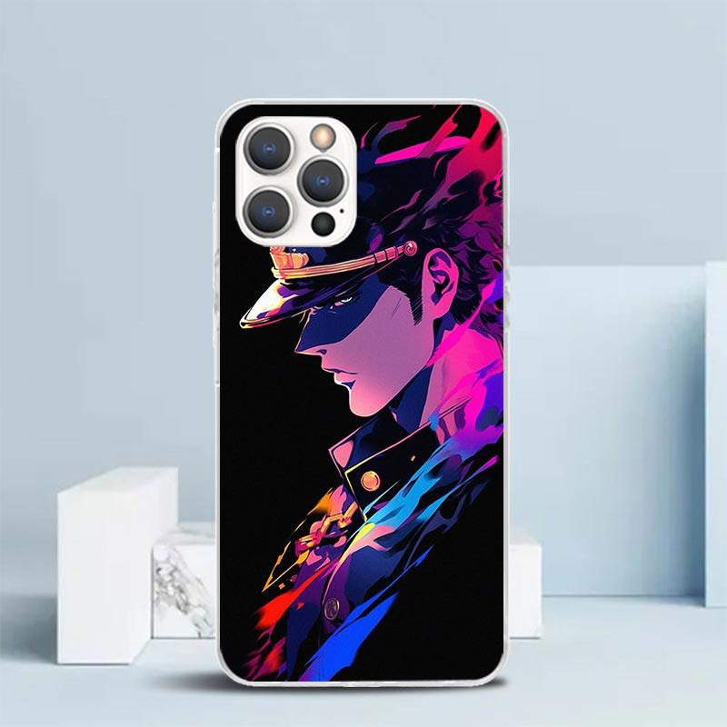 JoJo's Bizarre Adventure Kujo Jotaro Phone Case For IPhone 16 17 Air 16E 15 14 Plus 13 Mini 12 11 Pro Max 7 8 + SE 2020 Soft TPU