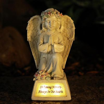 Angel Statue Solar Lamp Figurine for Garden
