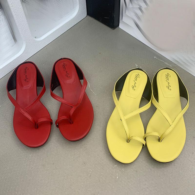Fashion New In Summer Beach Ladies Low Heel Slippers Female Flip Flops Slides Sandals Fashion Women Heeled Slippers Shoes Pumps