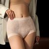 Wholesale Ice Silk Triangular Panties for Women - Lace Trimmed Mid-High Waist Plus Sizes Extended Crotch Design