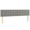 Box Spring Bed with Mattress & LED Light Light Grey 120 x 190 cm Velvet
