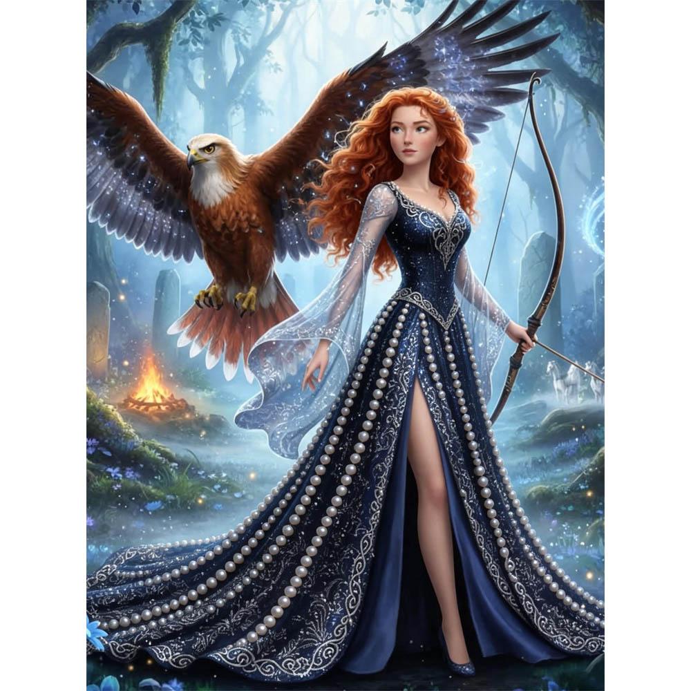 

Disney Merida Pearl Painting Art 5D DIY Full Diamond Embroidery Mosaic Cross Stitch Kit Home Room Decor 35x45cm