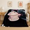 Kpop BBTS Kim Seok Jin Singer Flannel Blanket Soft Warm Throw Blanket for Bedroom Living Room Bed Travel Camping Picnic Gift