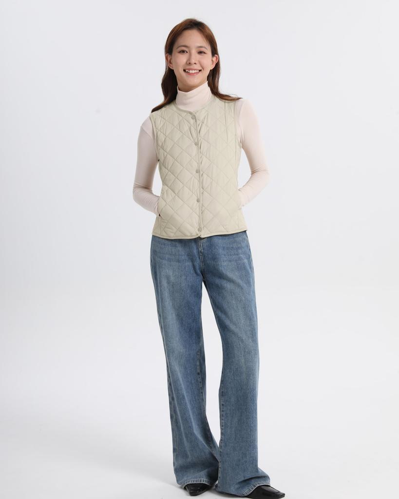 YAMANMAN Padded Down and Insulated Winter and Available in Plus Size 3L Women's Vest, Sleeveless, Lightweight, Cold-Proof, Windproof, Warm, Wear,