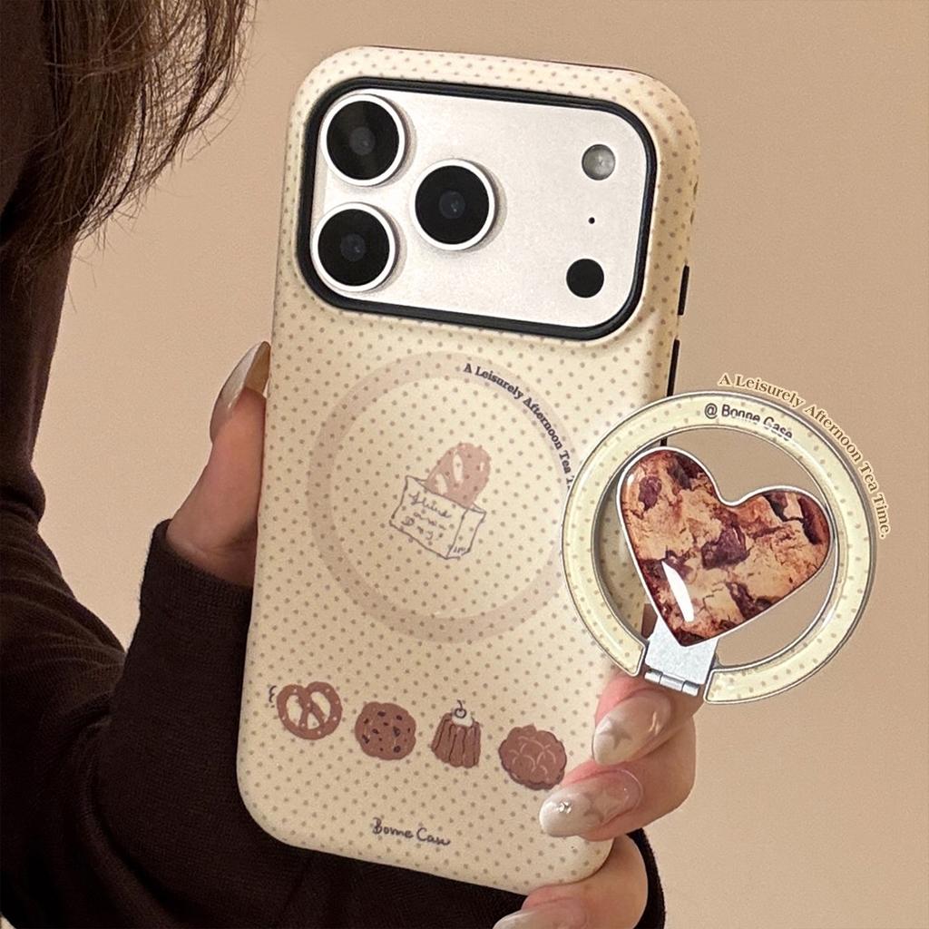 Cookie Magnetic Holder for Apple for IPhone17For16promax Film Phone Case 15 Niche 14 Hard