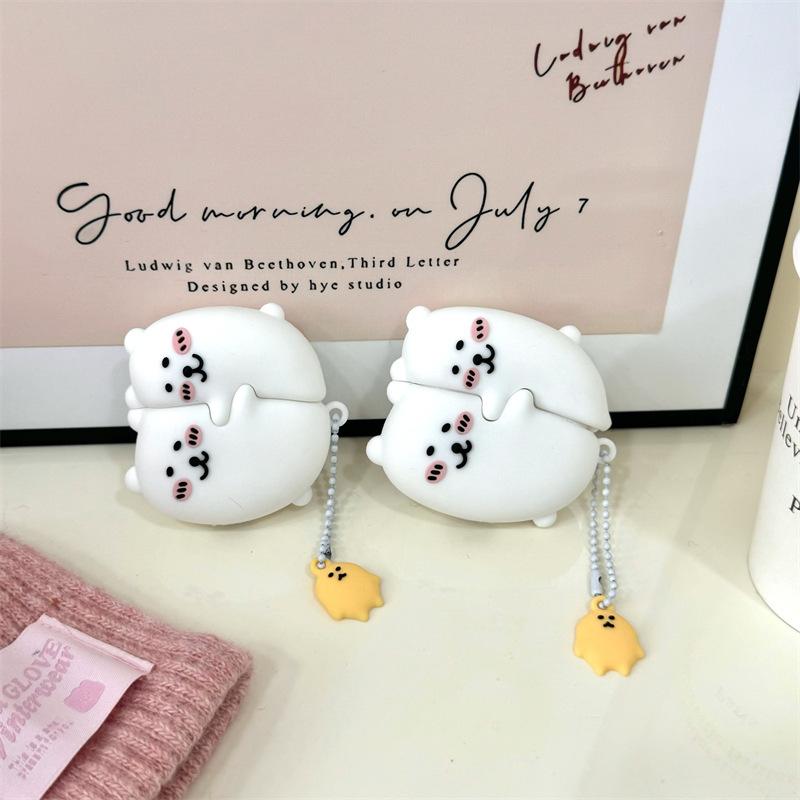 Hug the bear for airpods4 apple bluetooth wireless headset cover 1/2/3 generation pro2 silicone creative woman