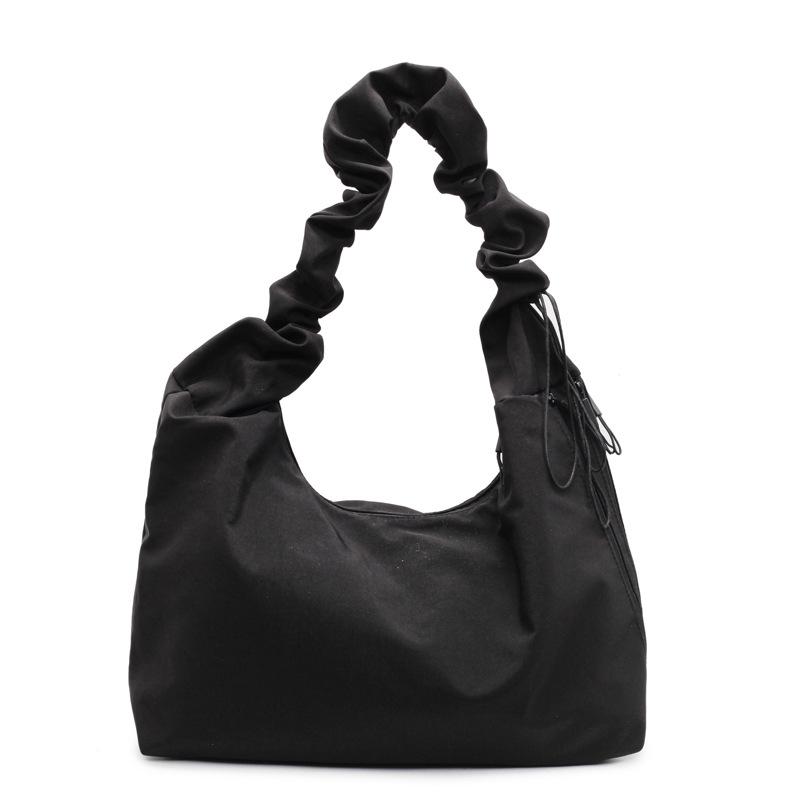 Gentle Girl Pleated Armpit Bag Lightweight Nylon Messenger Bag Temperament Versatile Shoulder Bag