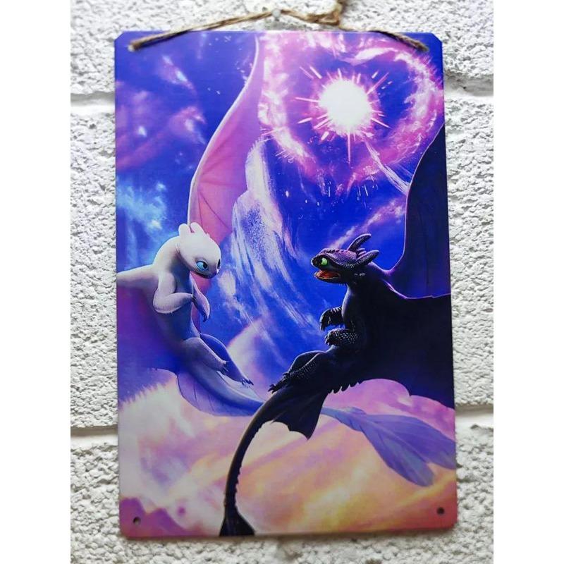Dragon Metal Wall Art, Mythological Creature Decor Sign