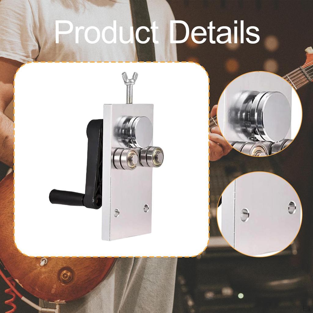 Guitar Fretwire Bender Fret Curve Adjuster Repair with Adjustable Thumbwheel Wire Bending and