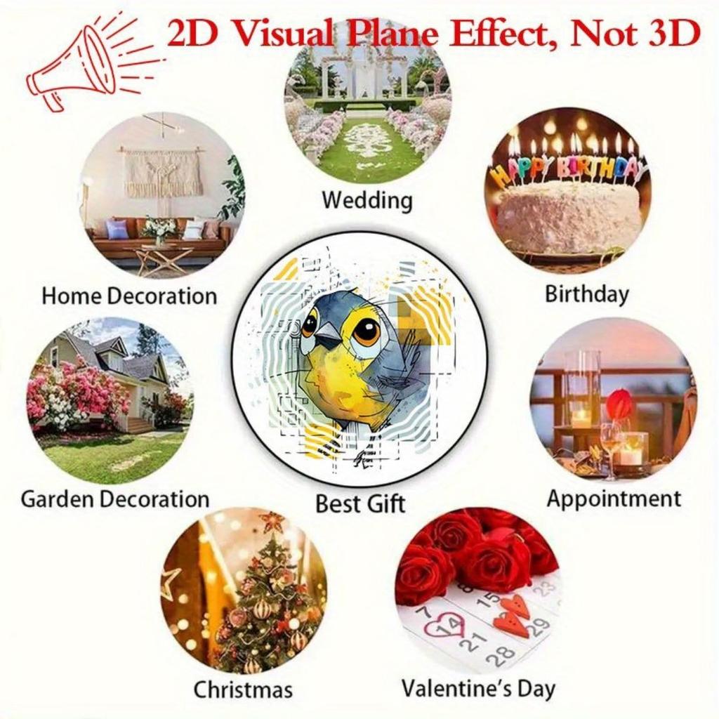 10 Inch Bluebird Watercolor Metal Wind Spinner Vibrant Yellow Blue Garden Decor Wind Powered Rotating Sculpture for Indoor Outdoor Yard