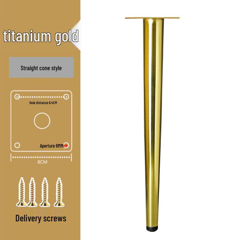 White Metal Cone Legs for Tables, Desks, Sofas, Cabinets, and More