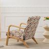 Universal Printed Armchair Cover Water Resistant Zipper Wood Chair Covers Slipcover Home Decor Stretch Furniture Cover