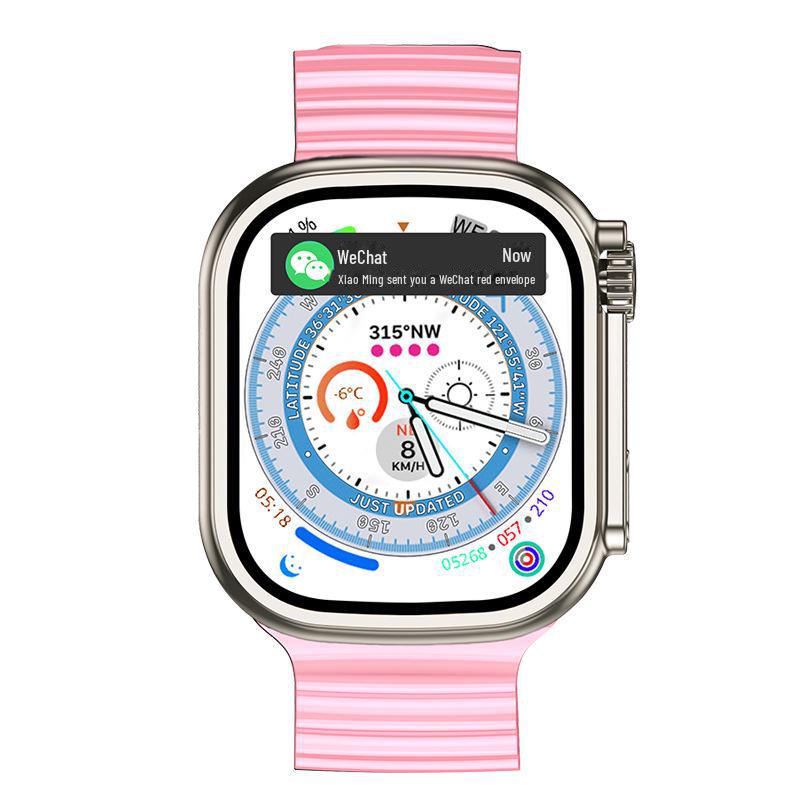 

Детские умные часы 5G с большой памятью, WeChat, Alipay, счетчиком шагов и GPS. розовый
