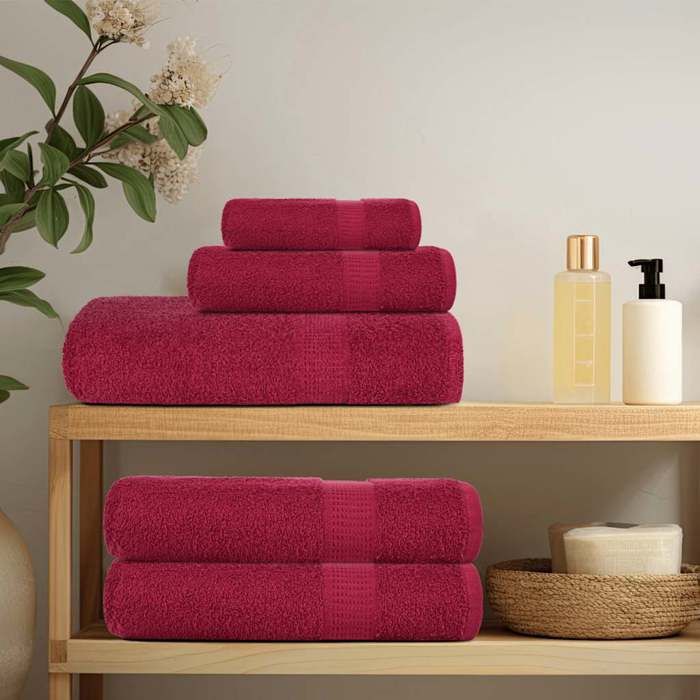VidaXL Bath Towels 2 Pcs Bordeaux 100x150cm 360 G/m² 100% Cotton, Towel, Set of Bath Towels, Towel 136740