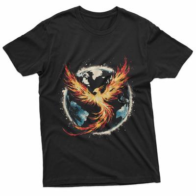 Uccello Immortale Fenice - T-Shirt Mitica Creatura di Fuoco Vintage T-T