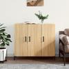 Vidaxl Cabinet, Sonoma Oak, 90X34X80 Cm, Wood-Based Material