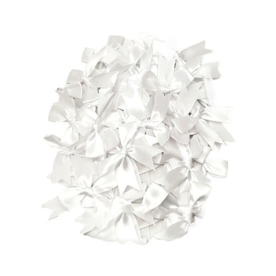 

50 шт. бантов из атласной ленты 3,3 дюйма банты для поделок для упаковки подарков свадебного декора шитья скрапбукинга своими руками поделки аксессуары для волос белый