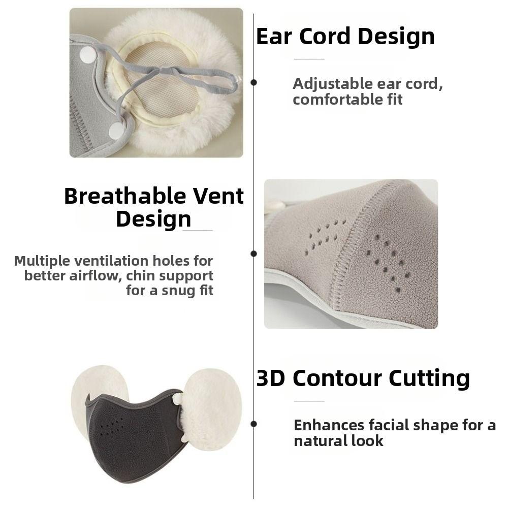 Thermal Ear-Protecting Face Mask Windproof Earflap Mask Motorcycle Face Shield  Cold Weather