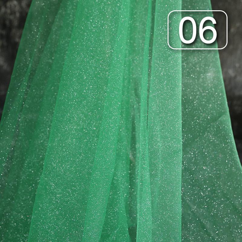 1 Meter glänzender feiner Puder-Tüllstoff, weicher Glitzer-Pailletten-Glitzer-Netzstoff für Party, Hochzeitskleid, Schleier, Hintergrundgarn