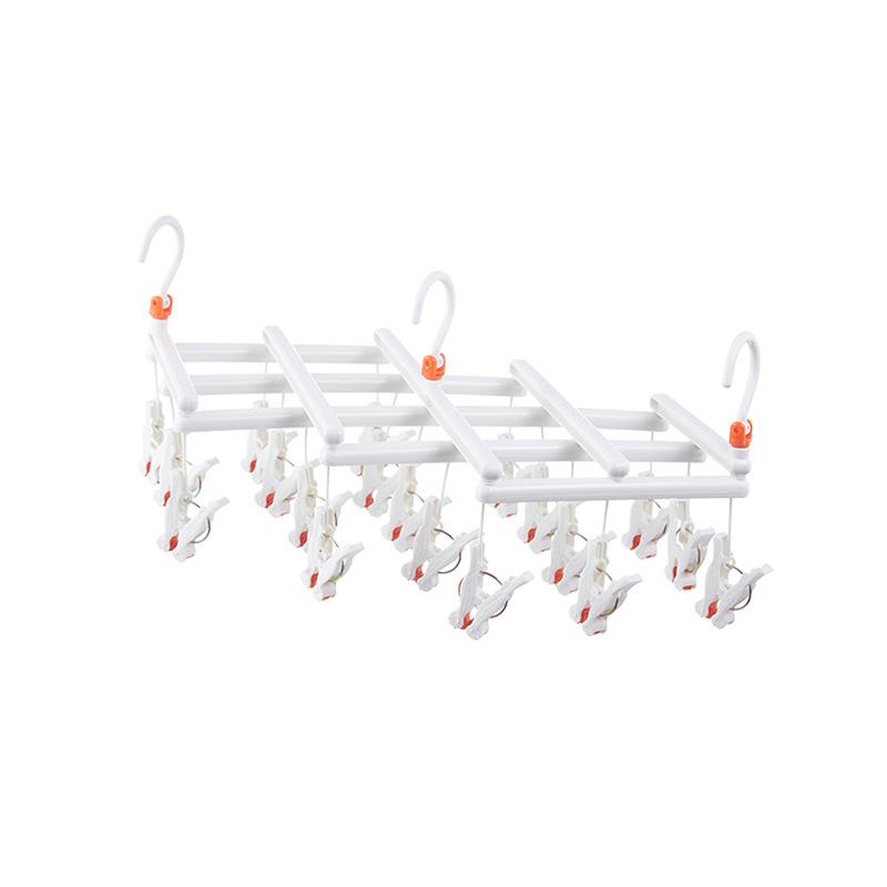 Plastic Sock Drying Rack Multi-Purpose Laundry Clamp Clothesline Holder Home Organization Bedroom Storage Rack for Socks