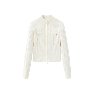 PEACEBIRD Women's Double-Zip Knit Cardigan