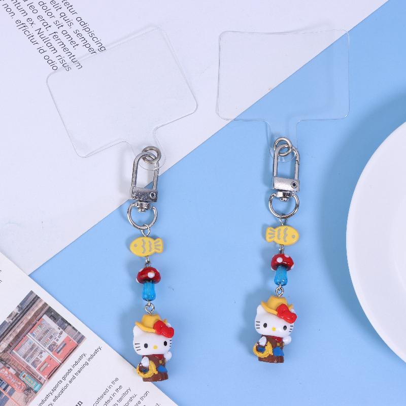 

Mini Cute Girl Cartoon Strawberry Hellokitty Mobile Phone Pendant, Creative Digital Product Bag Guben Pendant