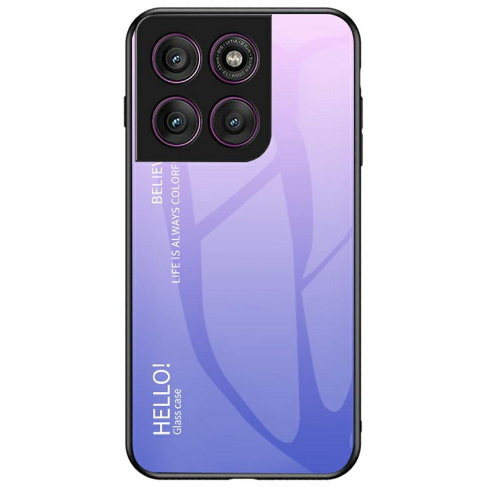 Dėklas Motorola Edge 60 Pro 5G, atsparus įbrėžimams, grūdintas stiklas+PC+TPU telefono dangtelis