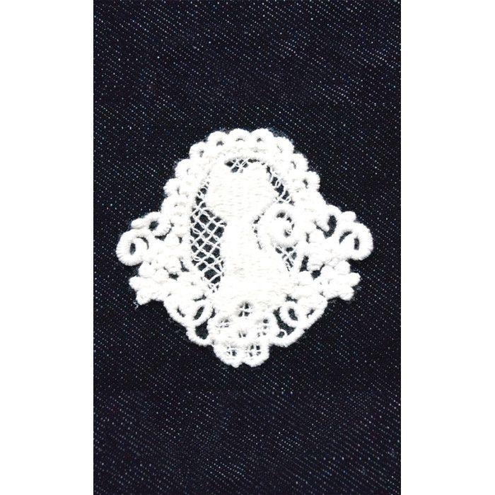 Transfert thermocollant dentelle Chat 6x6,5 cm