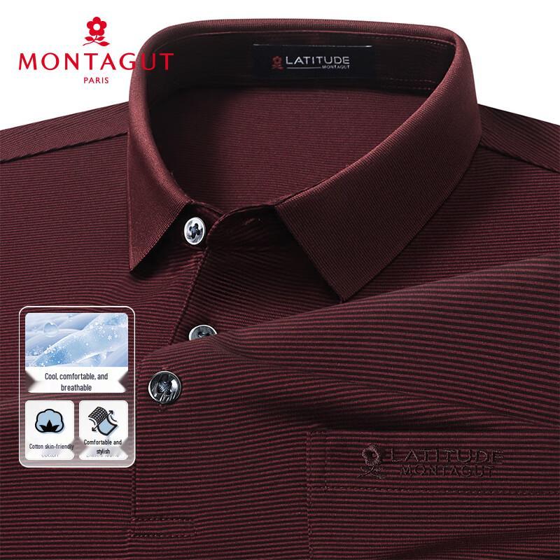 MONTAGUT Men s Long Staple Cotton Cooling Polo Shirt M/48